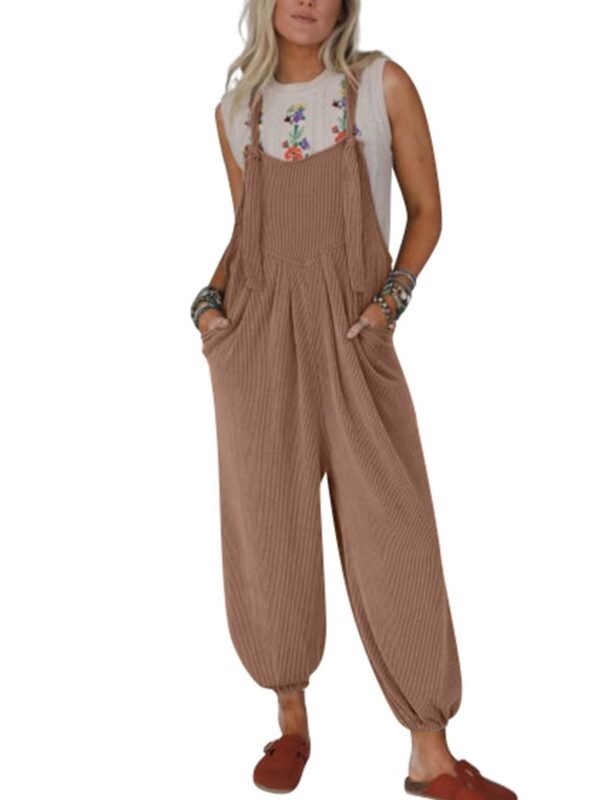 Women's Casual Pocket Long Jumpsuit - Image 5
