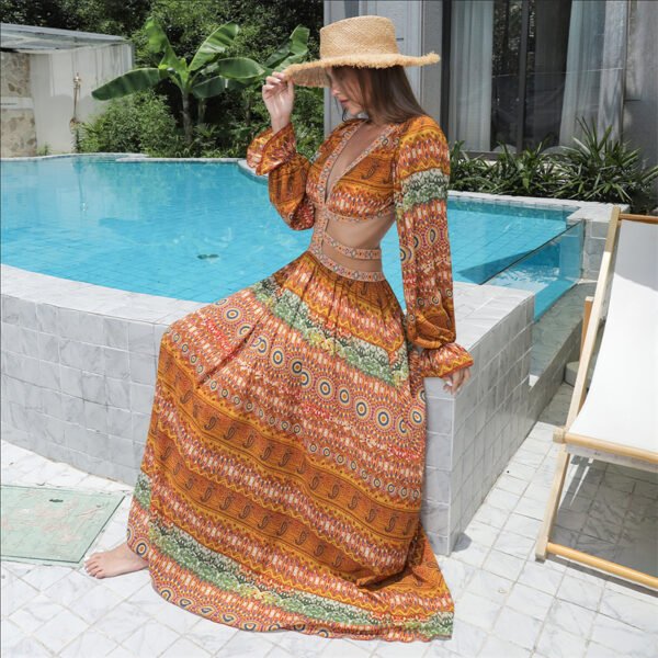 Floral Large Hem Dress - Image 5