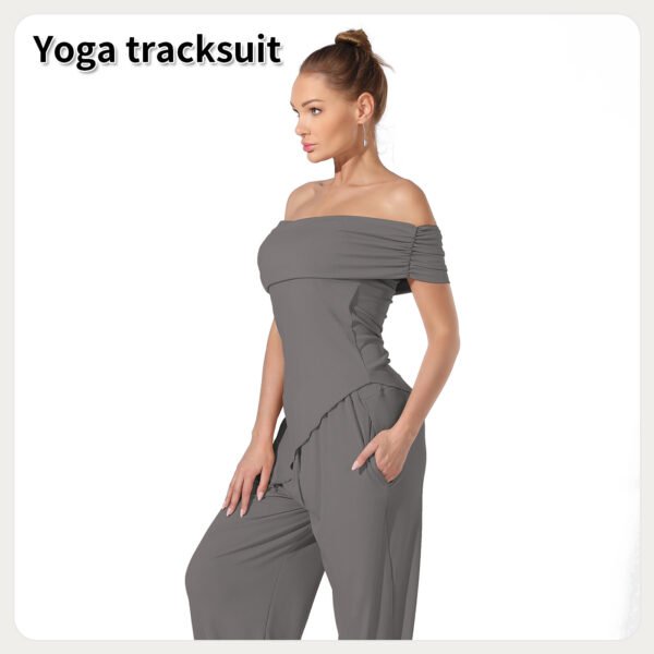 Women's Solid Color Off Shoulder Jumpsuits - Image 6