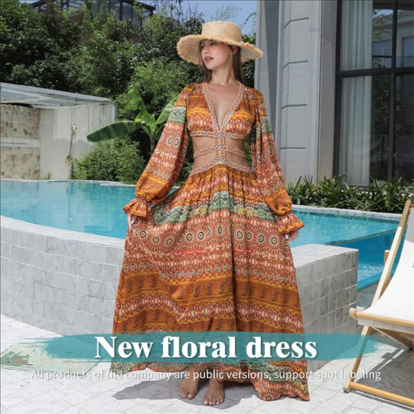 Floral Large Hem Dress