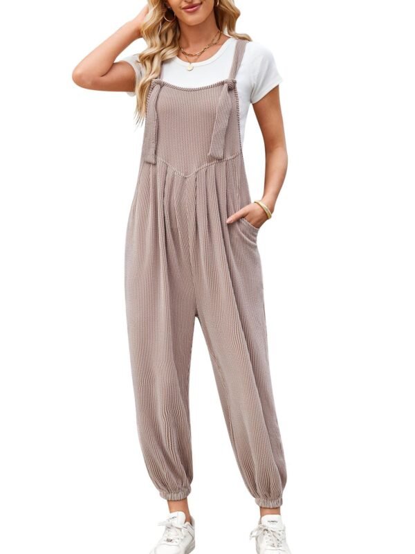 Women's Casual Pocket Long Jumpsuit - Image 3