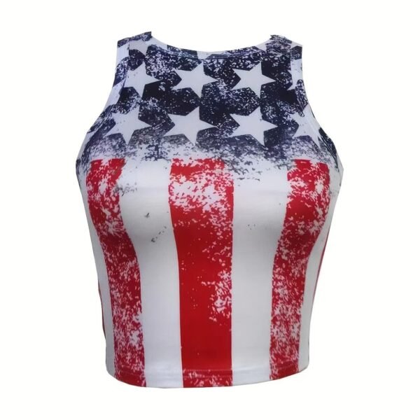 Holiday Flag Print Fashion Versatile Vacation Style Camisole Top - Image 2