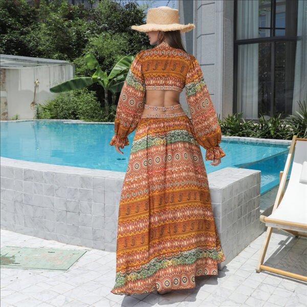 Floral Large Hem Dress - Image 9