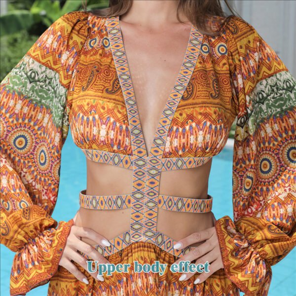 Floral Large Hem Dress - Image 3