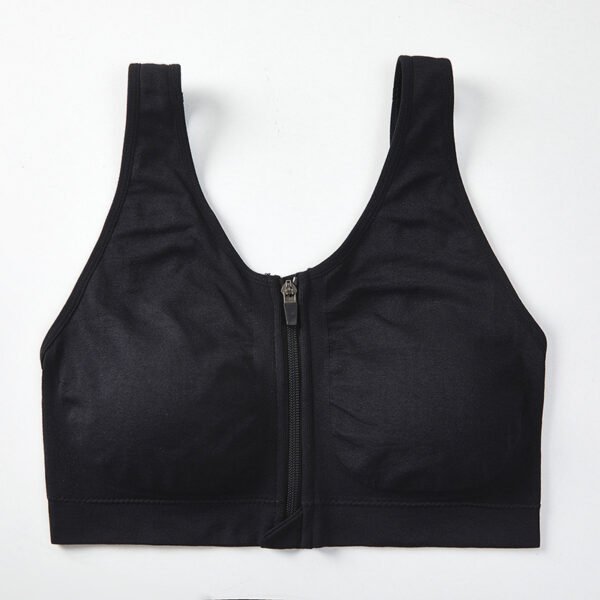 Front Zipper Sports Bra Shockproof High Strength Beauty Back - Image 2